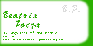beatrix pocza business card